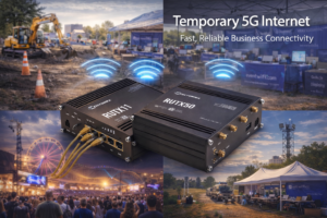 Temporary site connectivity using a 4G or 5G router - weekly and monthly rentals including hardware and SIM